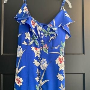 Blue floral maxi dress with buttons SOLD